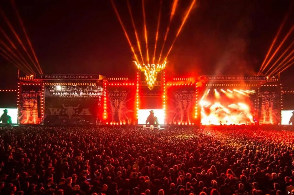 Night view of Wacken stage.